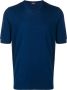 Drumohr Basic T-shirt Blauw - Thumbnail 1