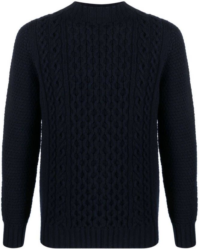Drumohr Kabelgebreide trui Blauw