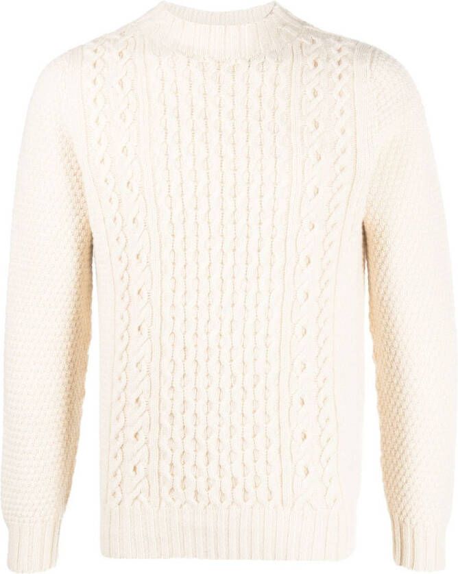 Drumohr Kabelgebreide trui Beige