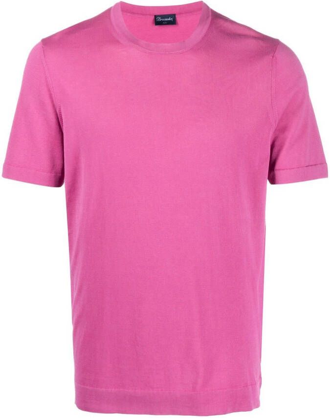 Drumohr T-shirt met ronde hals Roze