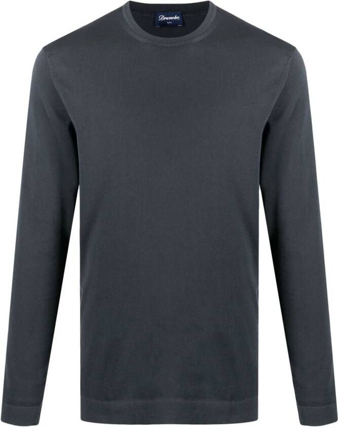 Drumohr Fijngebreide trui Blauw