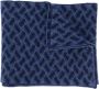 Drumohr Gebreide sjaal Blauw - Thumbnail 1