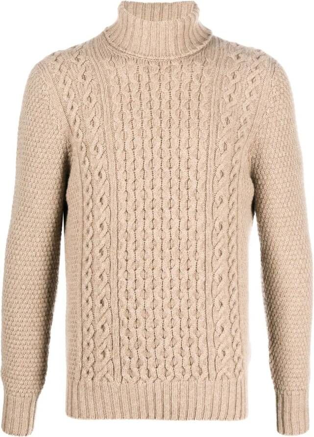 Drumohr Kabelgebreide trui Beige