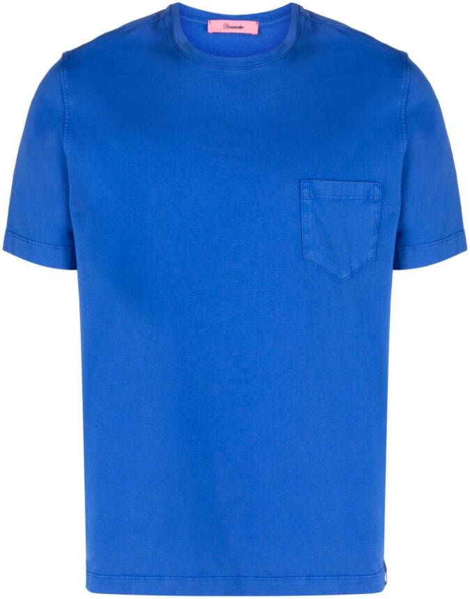 Drumohr T-shirt met opgestikte zak Blauw
