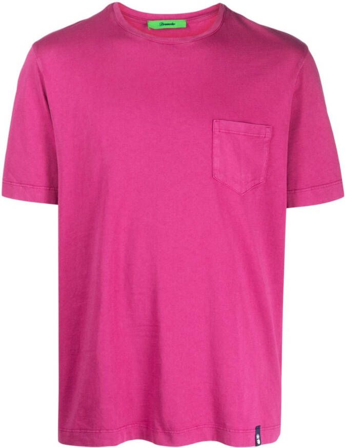 Drumohr T-shirt met opgestikte zak Roze