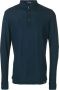 Drumohr Poloshirt met lange mouwen Blauw - Thumbnail 1