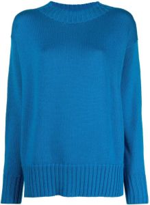 Drumohr Trui met geribbelde afwerking Blauw