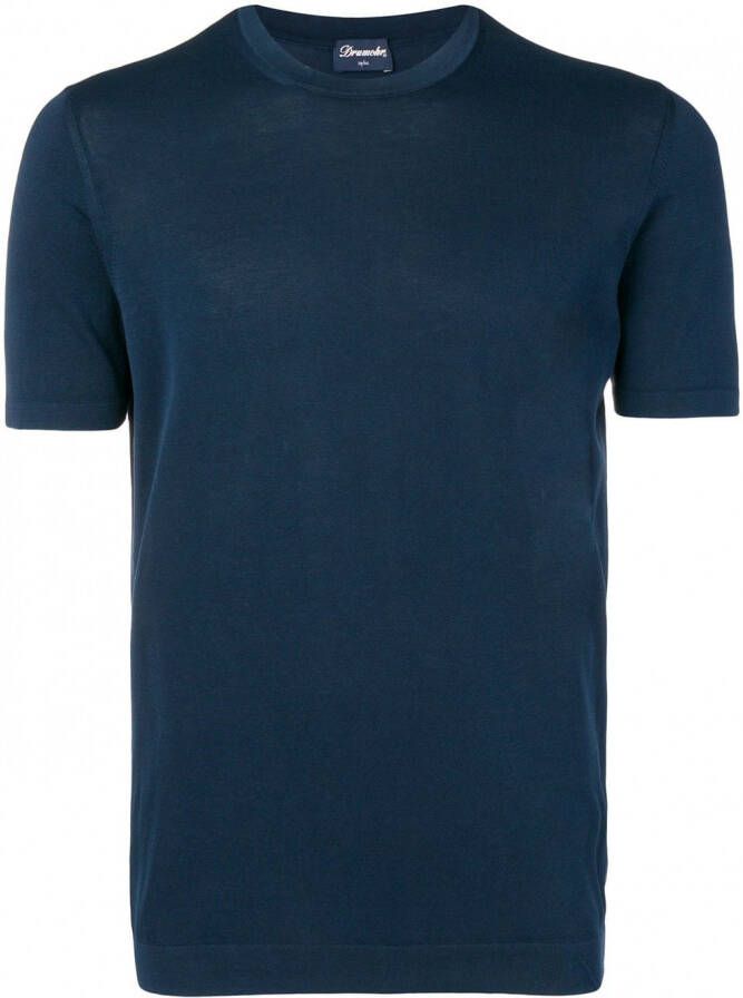 Drumohr T-shirt met korte mouwen Blauw