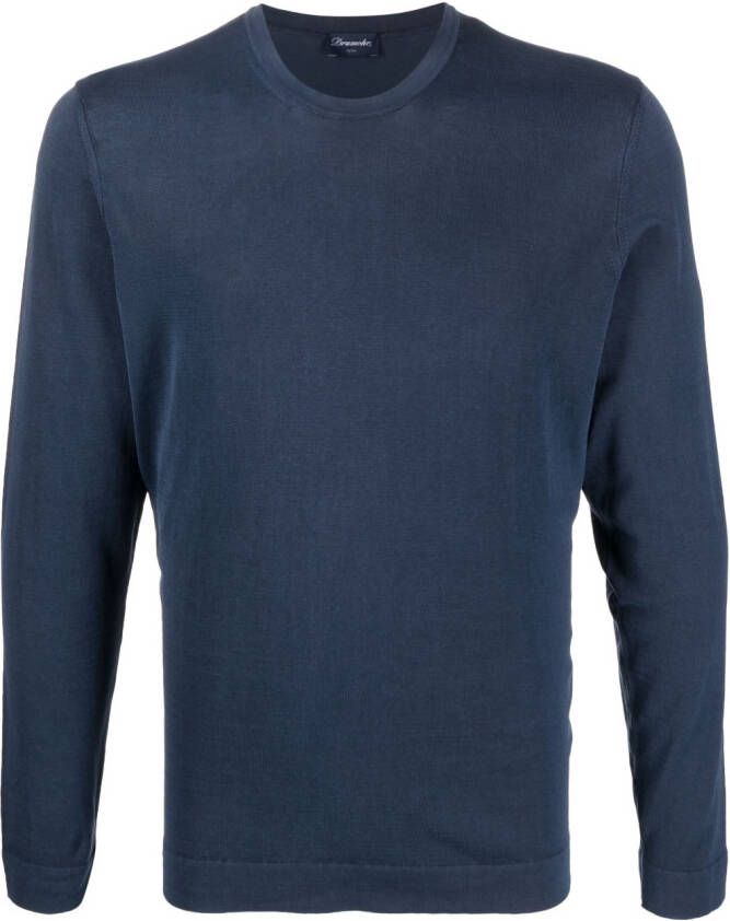 Drumohr T-shirt met lange mouwen Blauw