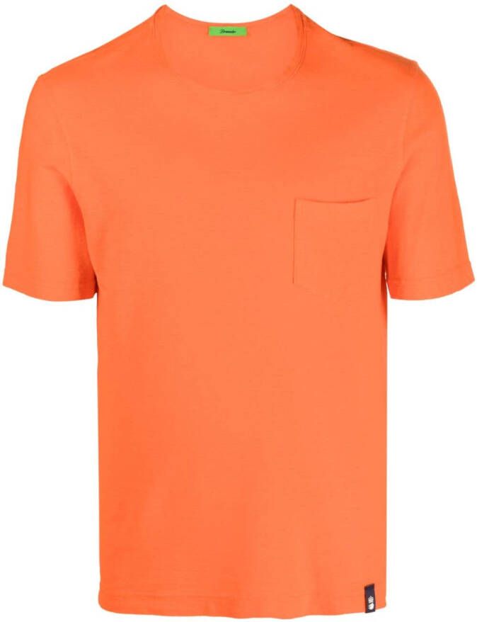 Drumohr T-shirt met opgestikte zak Oranje