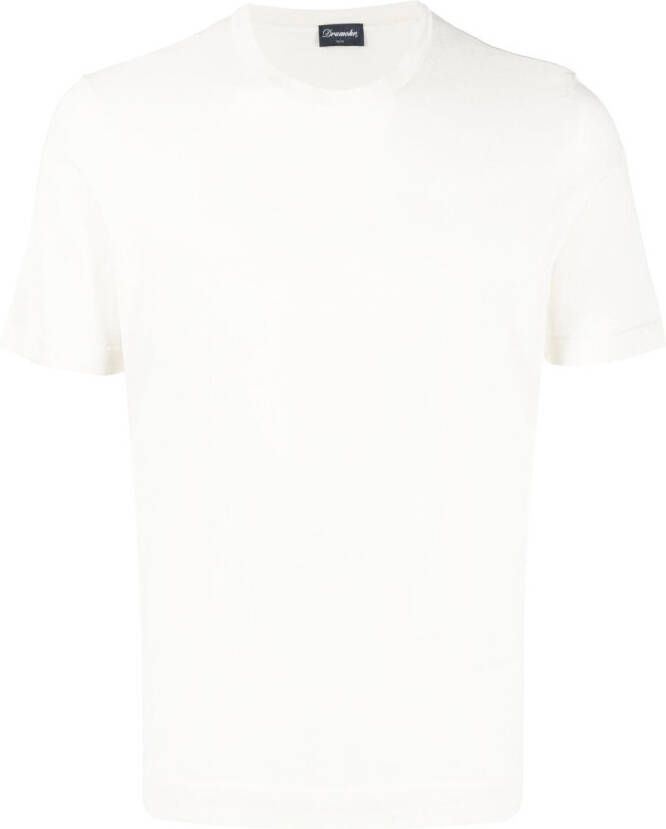 Drumohr T-shirt met ronde hals Beige
