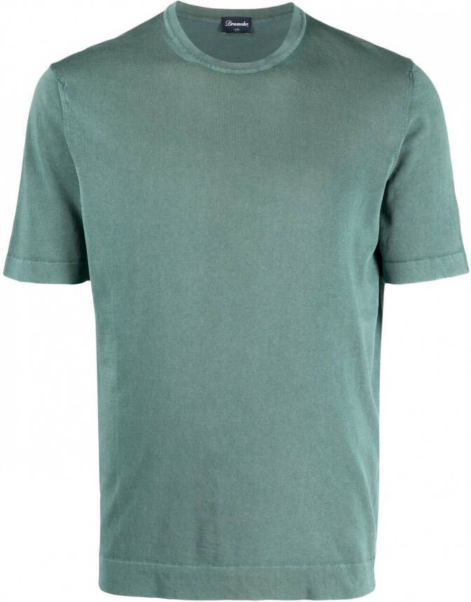 Drumohr T-shirt met ronde hals Groen