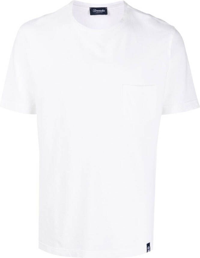 Drumohr T-shirt met ronde hals Wit