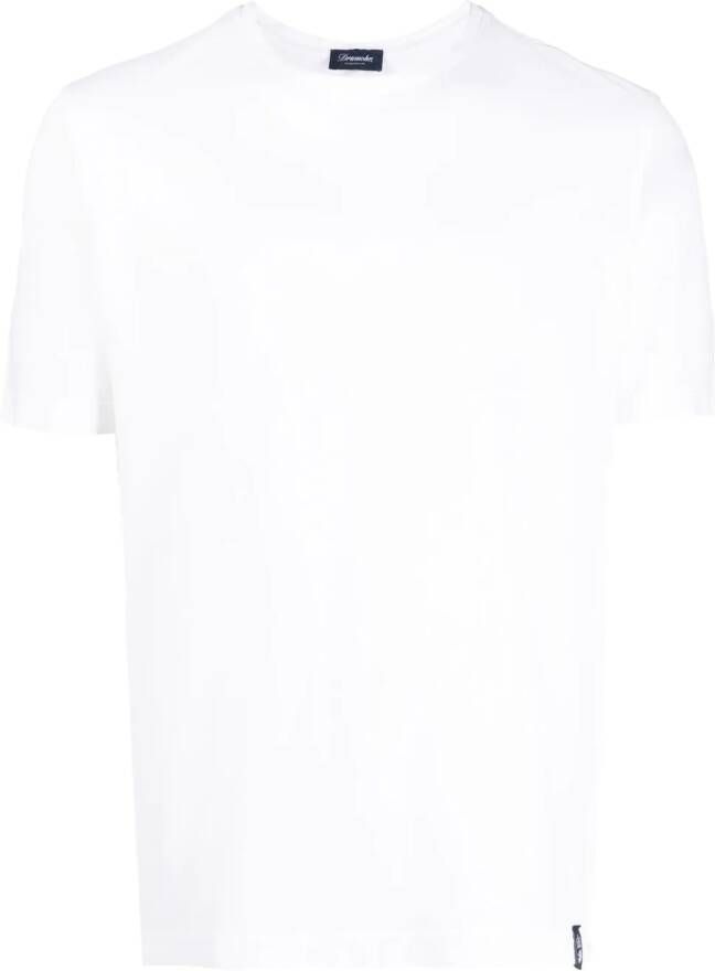 Drumohr T-shirt met ronde hals Wit