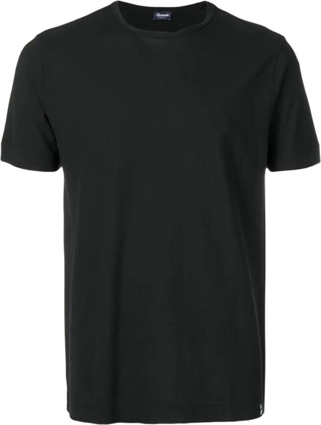 Drumohr T-shirt met ronde hals Zwart