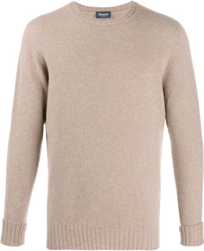 Drumohr Sweater met ronde hals Beige