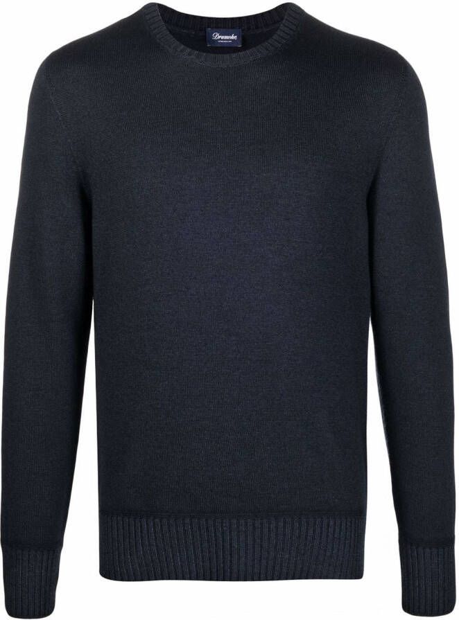 Drumohr Trui van merinowol Blauw