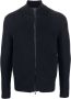 Drumohr Vest van merinowol met rits Blauw - Thumbnail 1