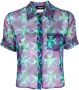 Dsquared2 Blouse met abstracte print Paars - Thumbnail 1