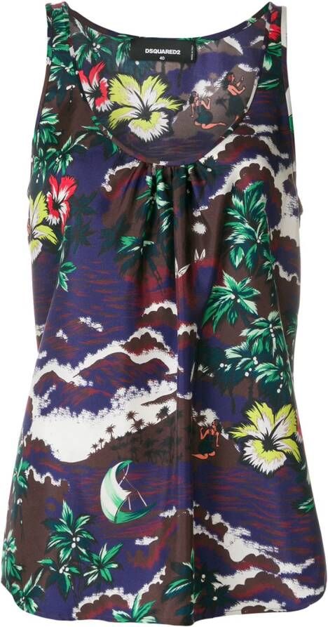 DSQUARED2 Aloha print tanktop Veelkleurig