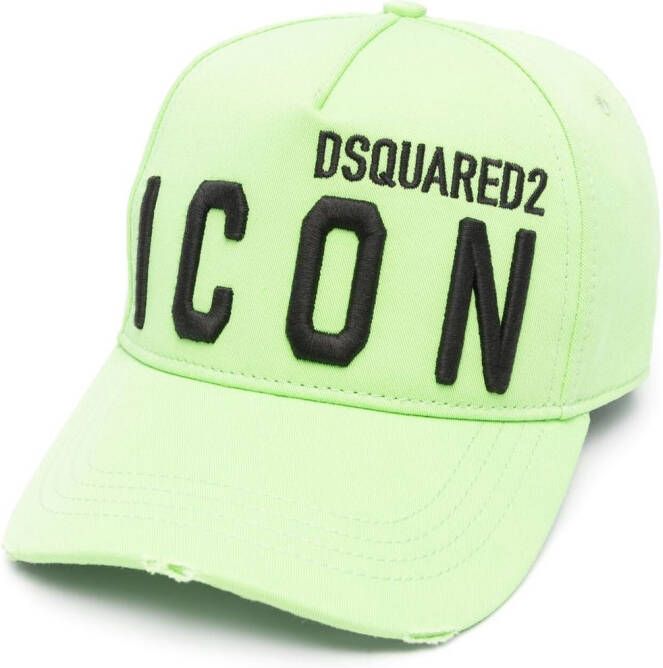 Dsquared2 Be Icon cotton baseball cap Grijs