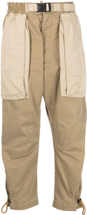 Dsquared2 belted-waist cropped trousers Beige