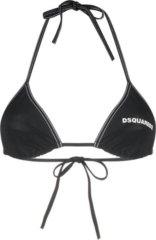 Dsquared2 Bikinitop met logoprint Zwart