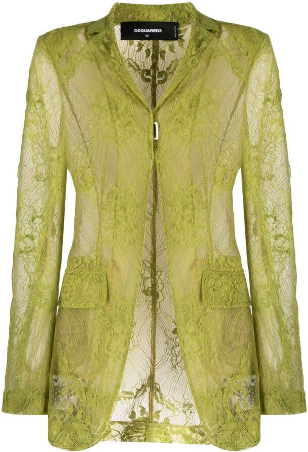 Dsquared2 Blazer met enkele rij knopen Groen