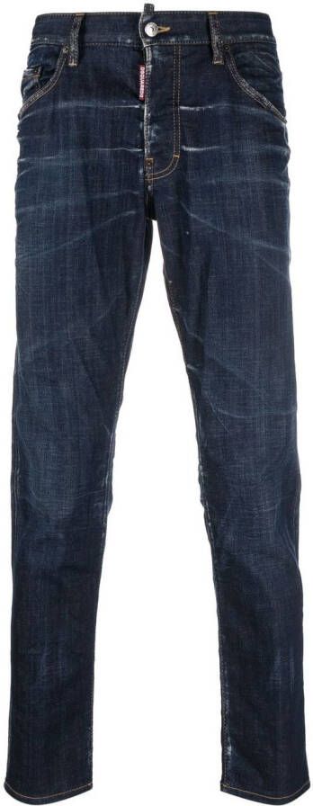 DSQUARED2 bleach-effect skinny jeans Blauw