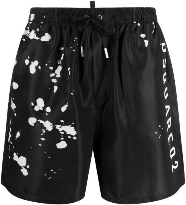 Dsquared2 Shorts met gebleekt-effect Zwart