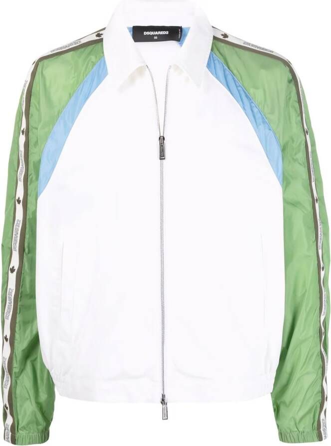 DSQUARED2 Bomberjack met logoband Wit