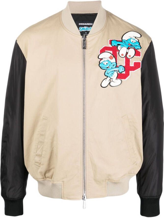 Dsquared2 Bomberjack met rits Beige