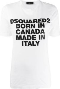 Dsquared2 Born In Canada T-shirt Wit