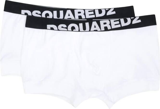 Dsquared2 boxers met logo tailleband Wit