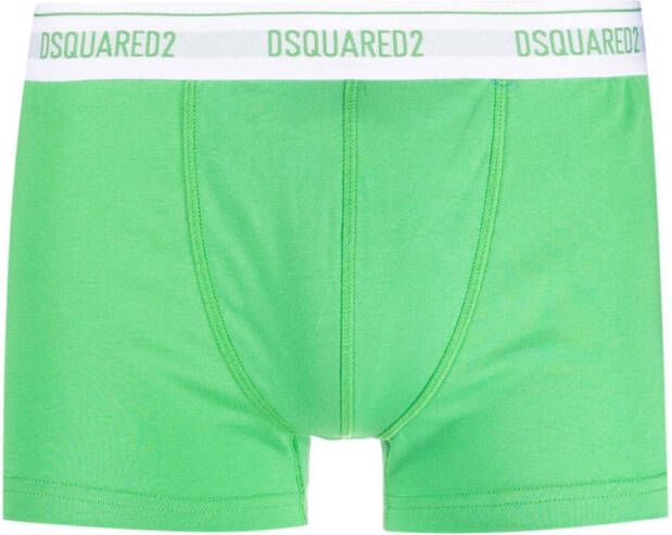 Dsquared2 Boxershorts met logo tailleband Groen