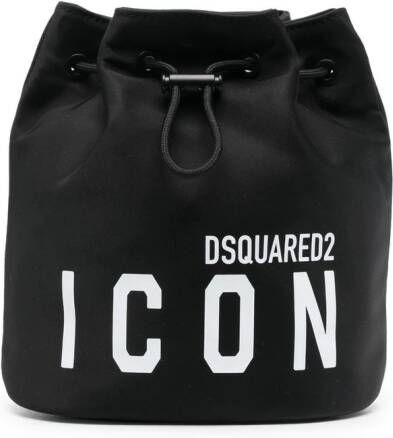Dsquared2 Bucket-tas met print Zwart