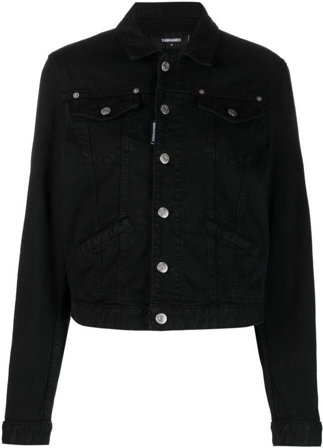 Dsquared2 Denim jack Zwart