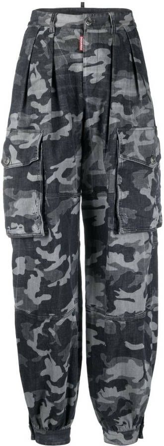 Dsquared2 camouflage-print cargo trousers Zwart
