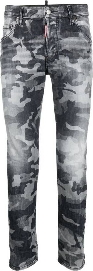 Dsquared2 camouflage-print bootcut jeans Grijs