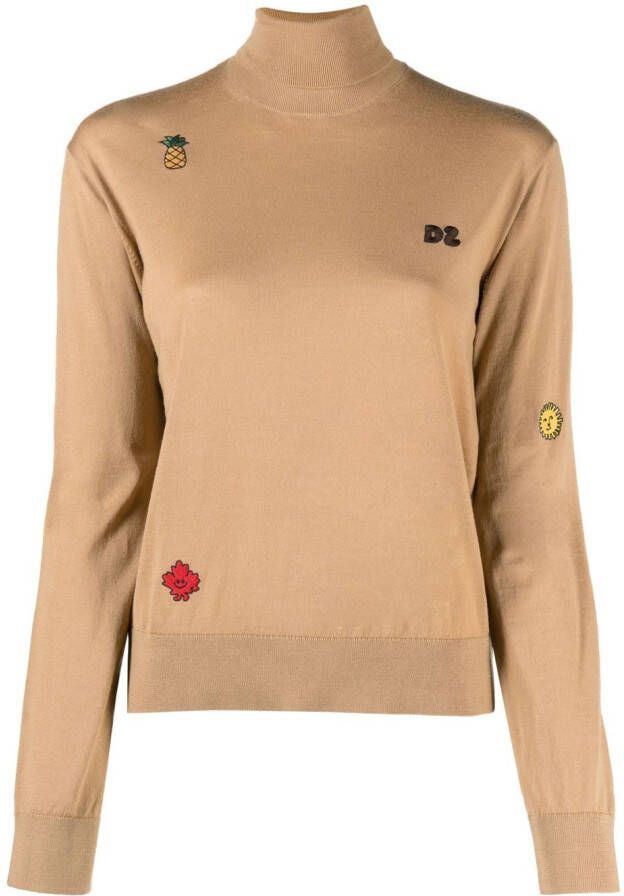 DSQUARED2 Coltrui met geborduurd logo Bruin