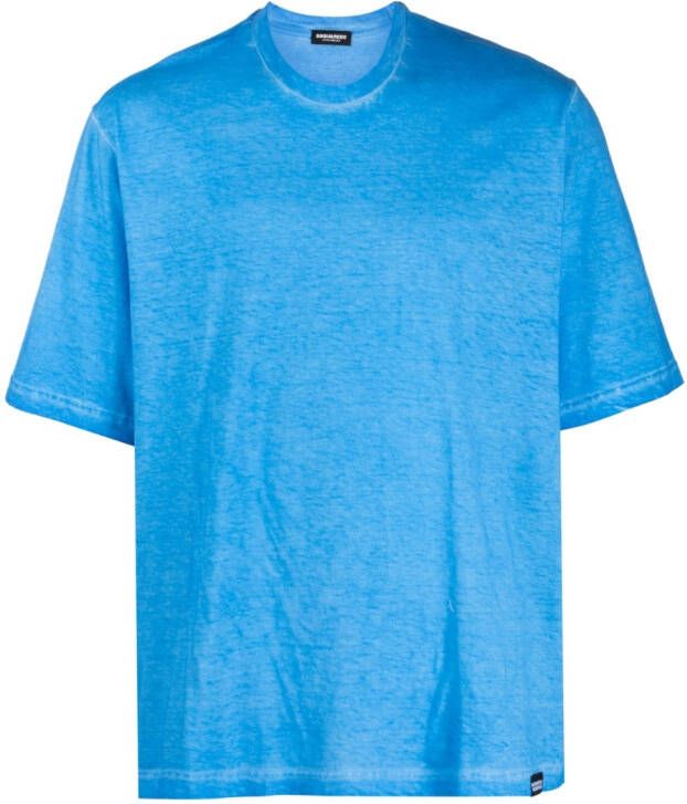 Dsquared2 Overhemd van linnen-katoenmix Blauw