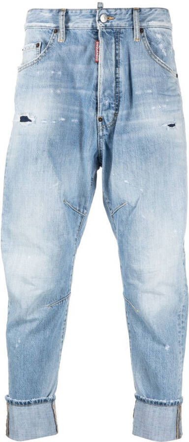 DSQUARED2 cropped baggy-fit jeans Blauw