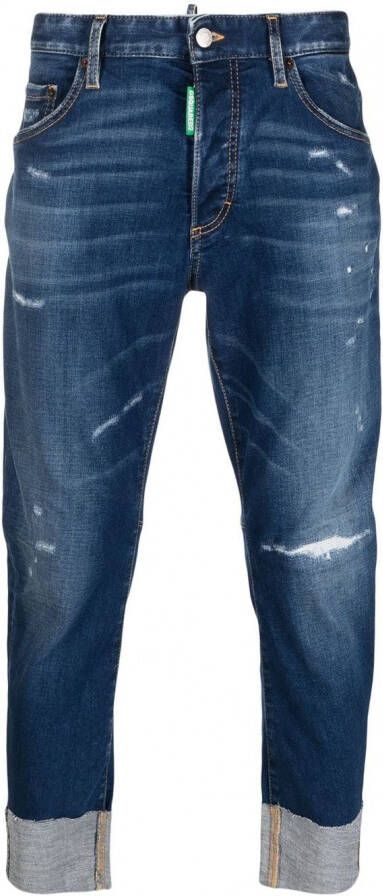DSQUARED2 Cropped jeans Blauw
