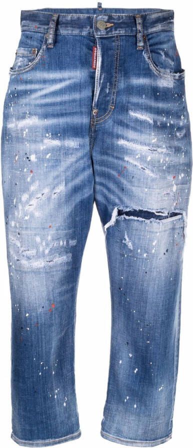 DSQUARED2 Cropped jeans Blauw