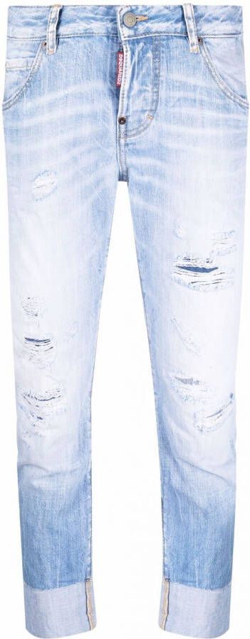 DSQUARED2 Cropped jeans Blauw