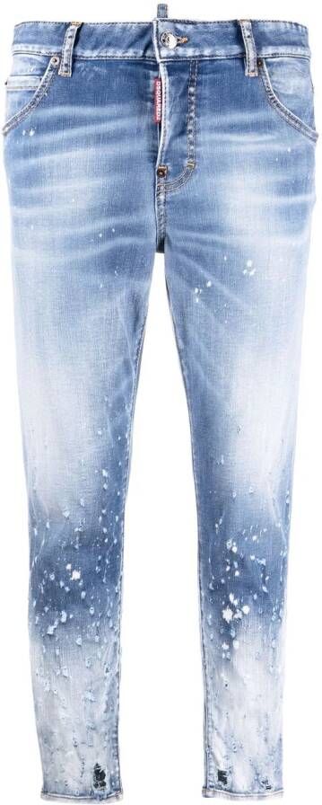 DSQUARED2 Cropped jeans Blauw