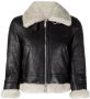 DSQUARED2 cropped shearling jacket Zwart - Thumbnail 1