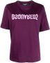 Dsquared2 T-shirt met logoprint Paars - Thumbnail 1