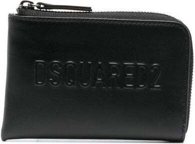 Dsquared2 Portemonnee met logo-reliëf Zwart