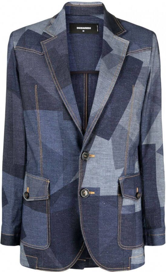 DSQUARED2 Denim blazer Blauw